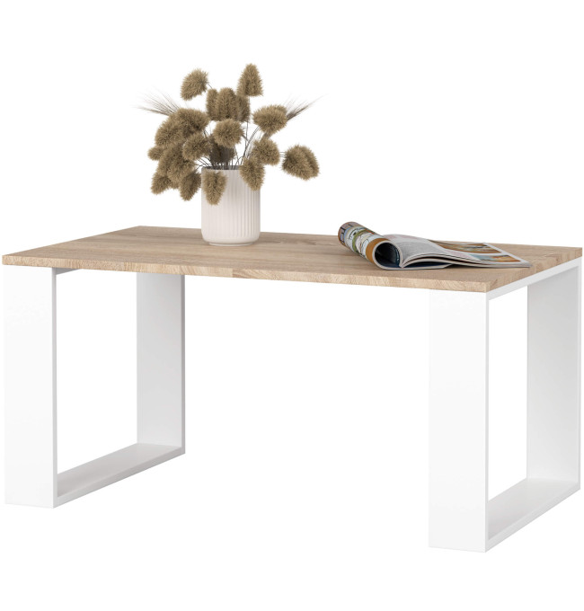 Konferenční stolek NOX dub sonoma / bílý