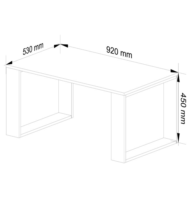 Konferenční stolek NOX dub sonoma / bílý