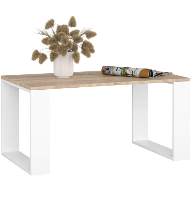 Konferenční stolek NOX dub sonoma / bílý