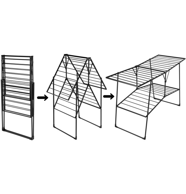 Stojací sušák na prádlo ROSITA černý