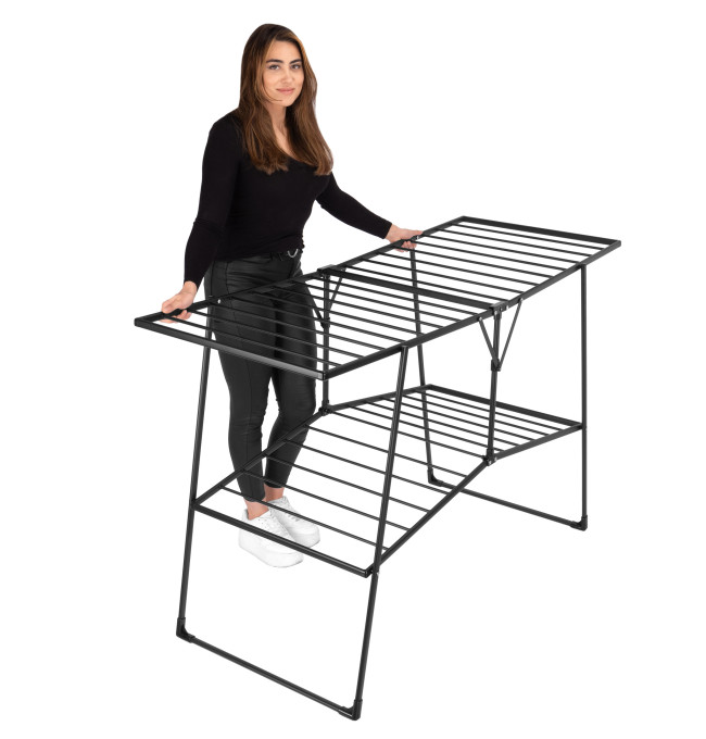 Stojací sušák na prádlo ROSITA černý