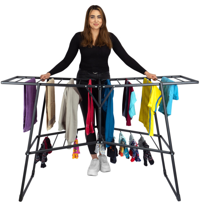 Stojací sušák na prádlo ROSITA černý