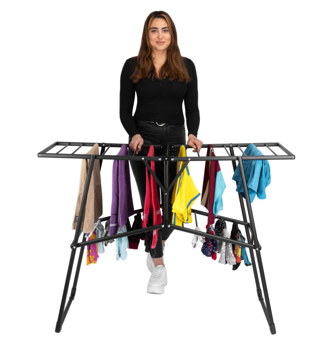 Stojací sušák na prádlo SUZANA černý