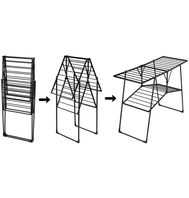 Stojací sušák na prádlo SUZANA černý