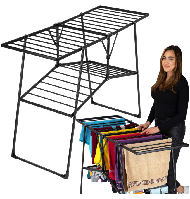 Stojací sušák na prádlo SUZANA černý