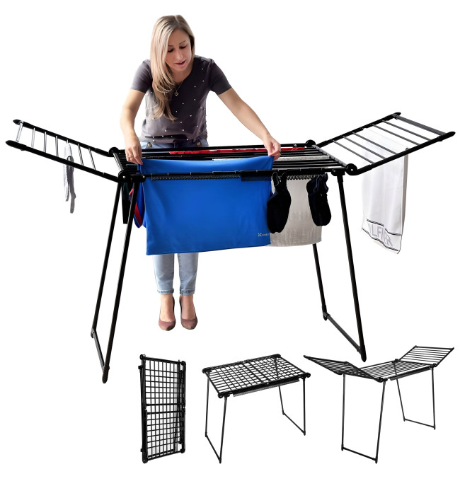 Stojací sušák na prádlo ADELINE černý