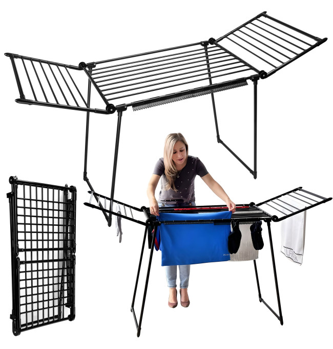 Stojací sušák na prádlo ADELINE černý
