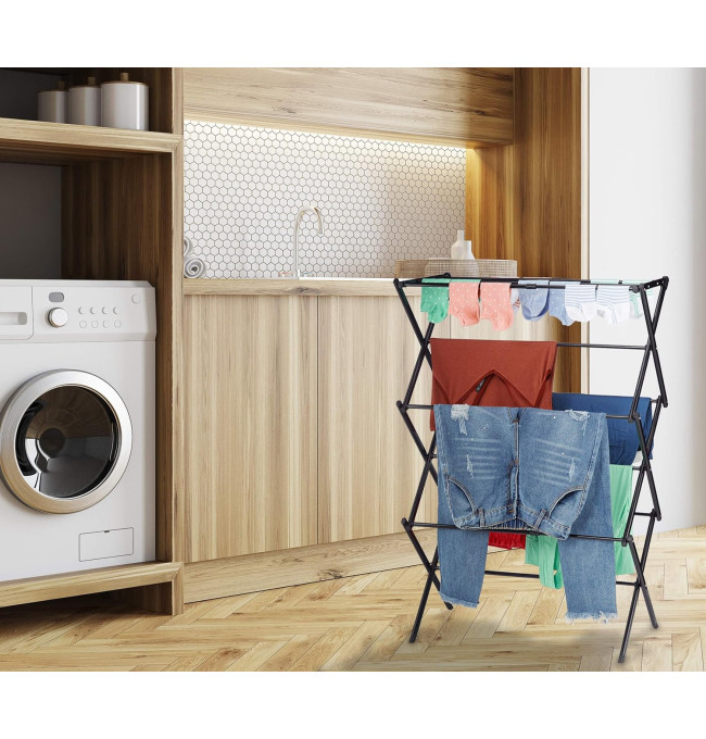 Stojací sušák na prádlo HESTIA černý