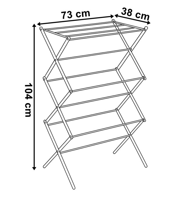 Stojací sušák na prádlo HESTIA černý