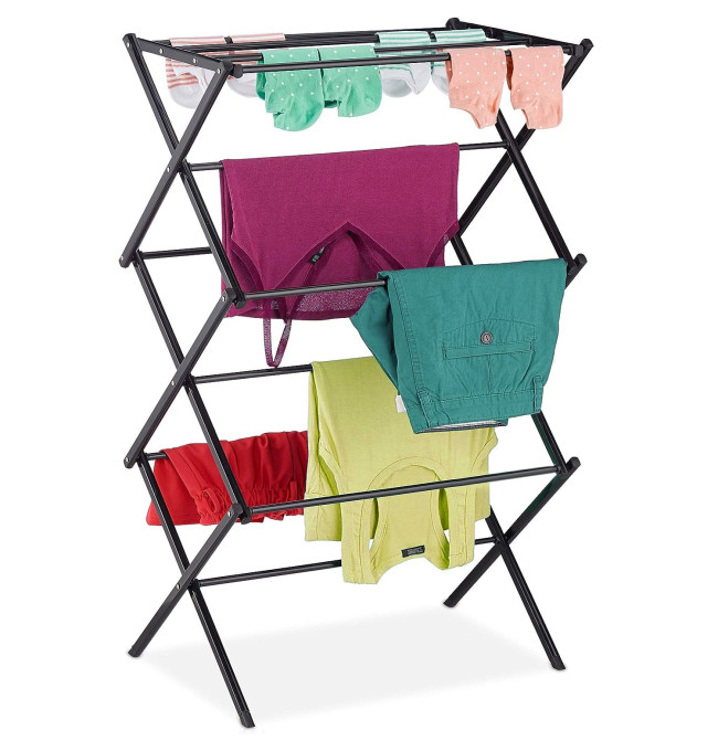 Stojací sušák na prádlo HESTIA černý