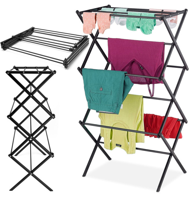 Stojací sušák na prádlo HESTIA černý