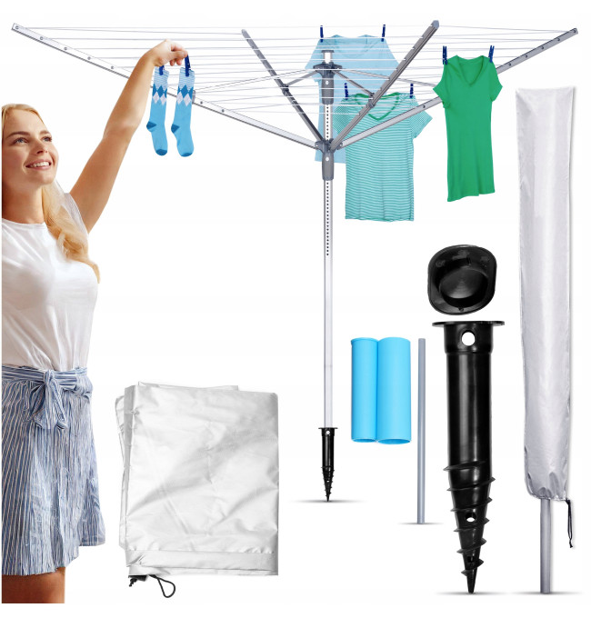 Zahradní sušák na prádlo GOBI šedý