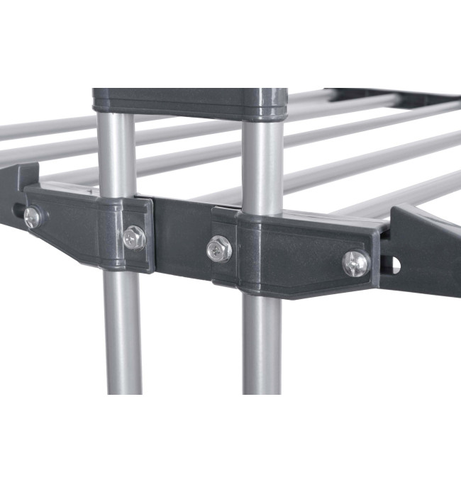 Stojící sušák na prádlo na kolečkách SONORA šedý