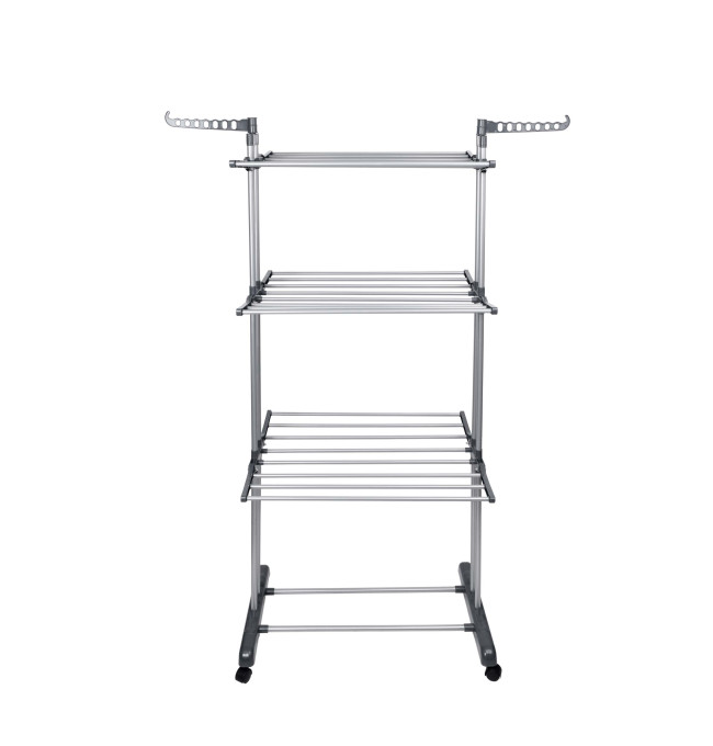 Stojící sušák na prádlo na kolečkách SONORA šedý