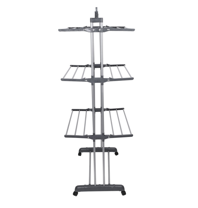 Stojící sušák na prádlo na kolečkách SONORA šedý