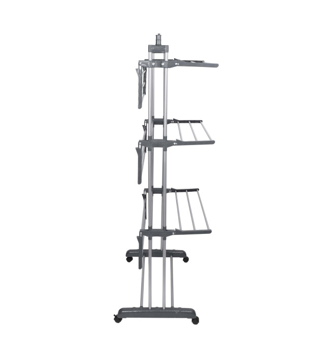 Stojící sušák na prádlo na kolečkách SONORA šedý