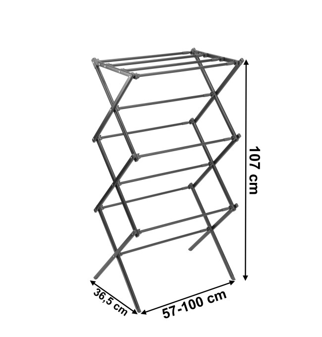 Stojací sušák na prádlo GRENA antracitový