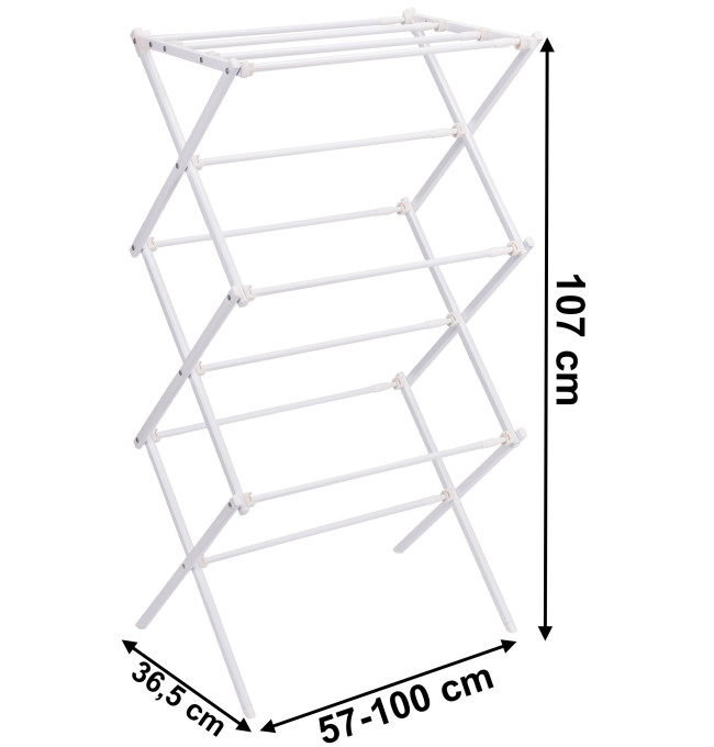 Stojací sušák na prádlo GRENA bílý