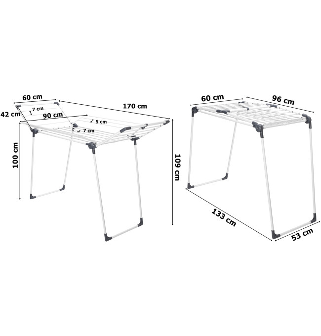 Stojací sušák na prádlo TIANA bílý