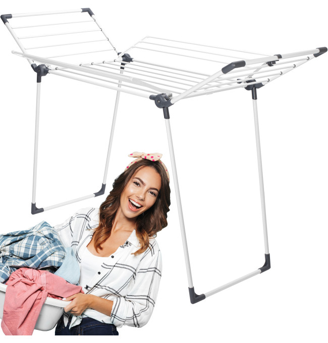 Stojací sušák na prádlo TIANA bílý