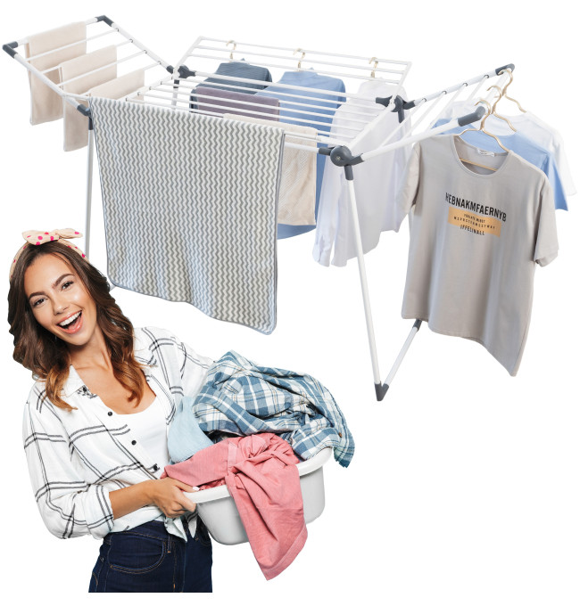 Stojací sušák na prádlo TIANA bílý