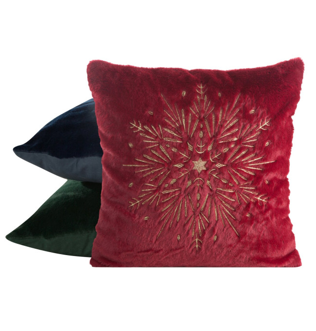 Povlak na polštář CHRISTMAS 119 B tmavě zelený / šampaňský