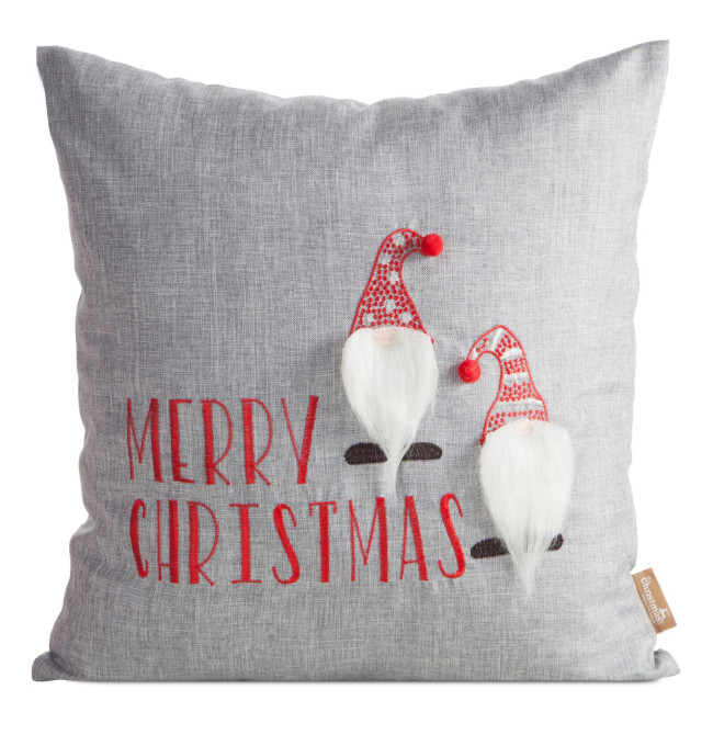 Povlak na polštář CHRISTMAS 163 červený / stříbrný