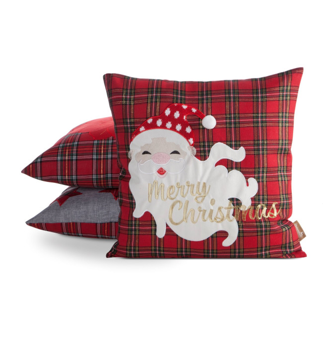 Povlak na polštář CHRISTMAS 165 červená / bílá