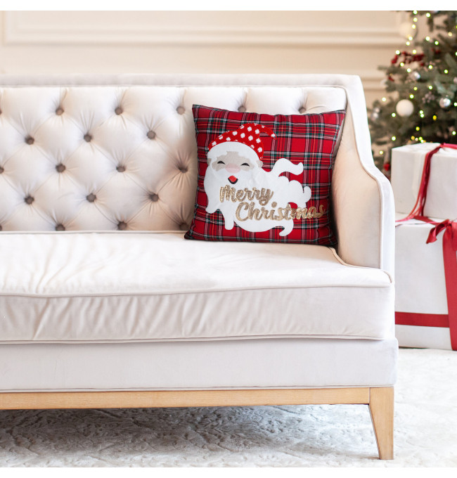 Povlak na polštář CHRISTMAS 165 červená / bílá