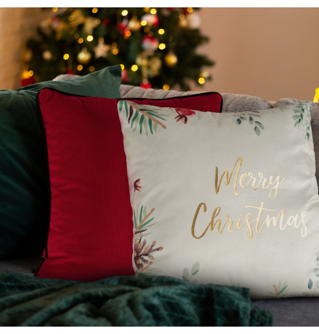 Povlak na polštář CHRISTMAS 235 zelený / bílý