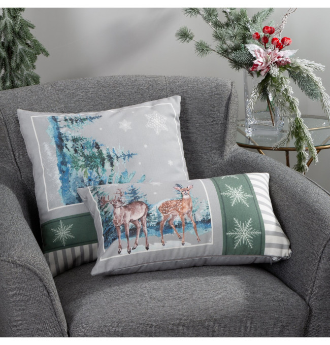 Povlak na polštář CHP 1 zelený / stříbrný