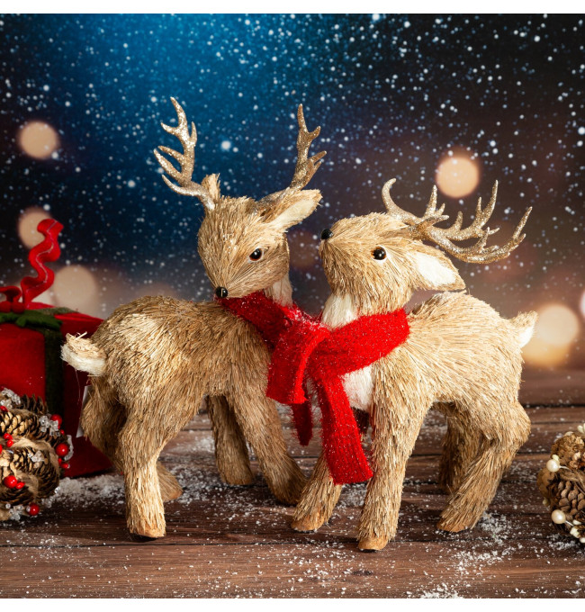 Vánoční dekorace CHRISTMAS 219 hnědá / červená