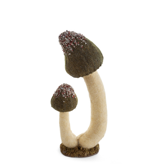 Vánoční dekorace CHRISTMAS 221 krémová / zelená (2ks)