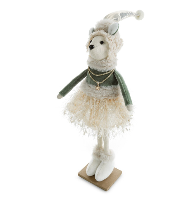 Vánoční dekorace CHRISTMAS 246 krémová / mátová (2ks)