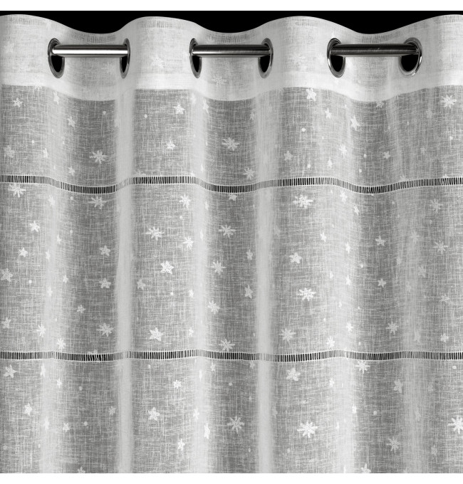 Hotová záclona NADINE s vánočním vzorem - na průchodkách