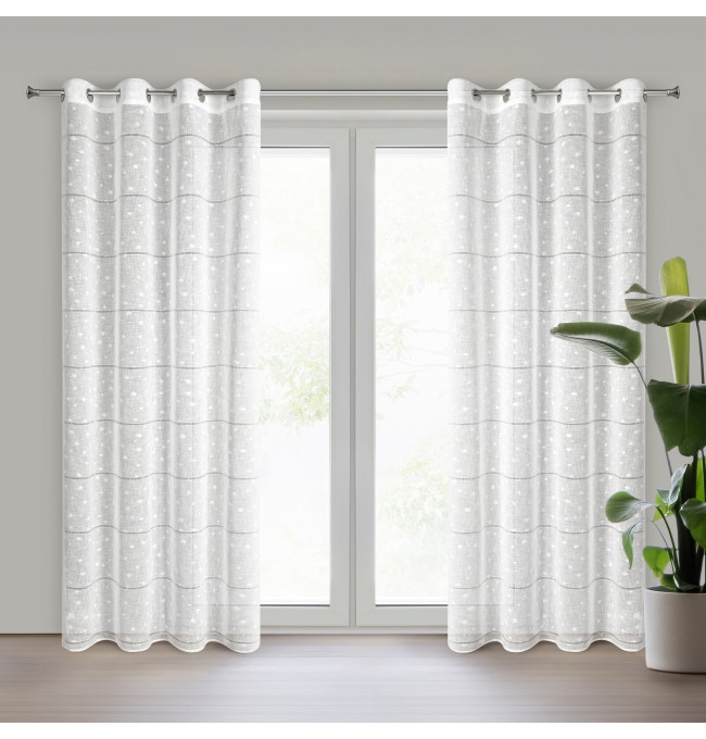 Hotová záclona NADINE s vánočním vzorem - na průchodkách