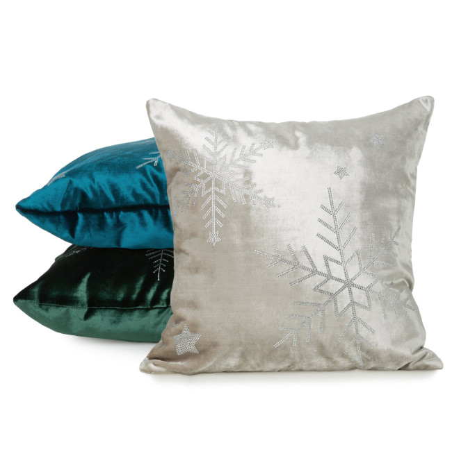 Povlak na polštář CHRISTMAS ROYAL1 béžový / stříbrný