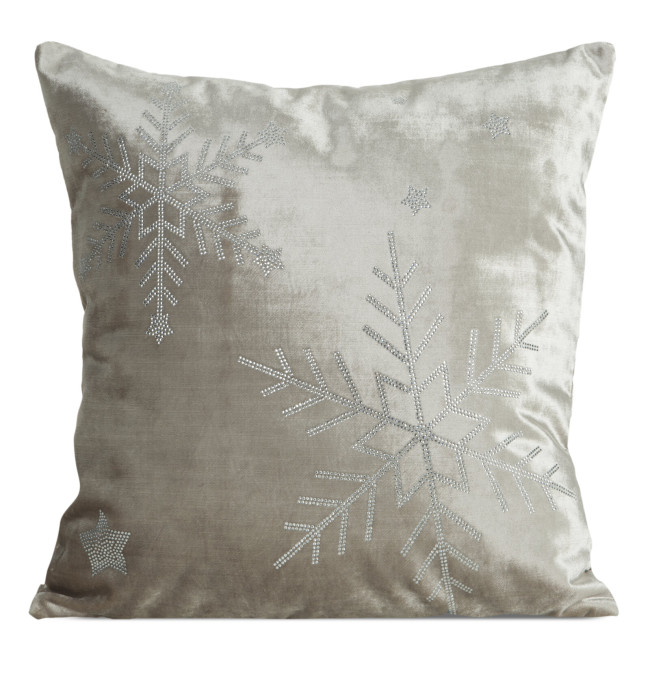 Povlak na polštář CHRISTMAS ROYAL1 béžový / stříbrný
