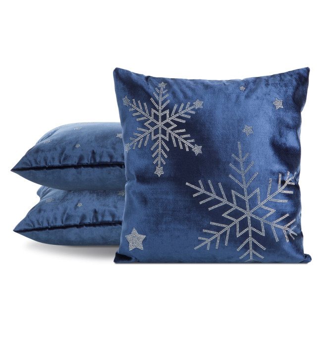 Povlak na polštář CHRISTMAS ROYAL2 granátový / stříbrný