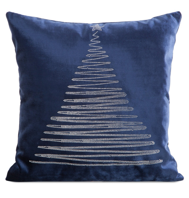 Povlak na polštář CHRISTMAS ROYAL3 granátový / stříbrný