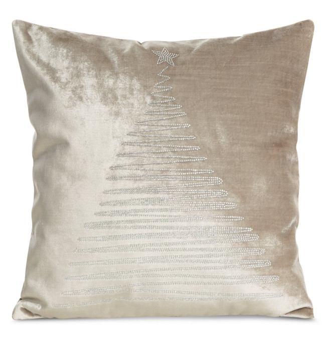 Povlak na polštář CHRISTMAS ROYAL4 béžový / stříbrný