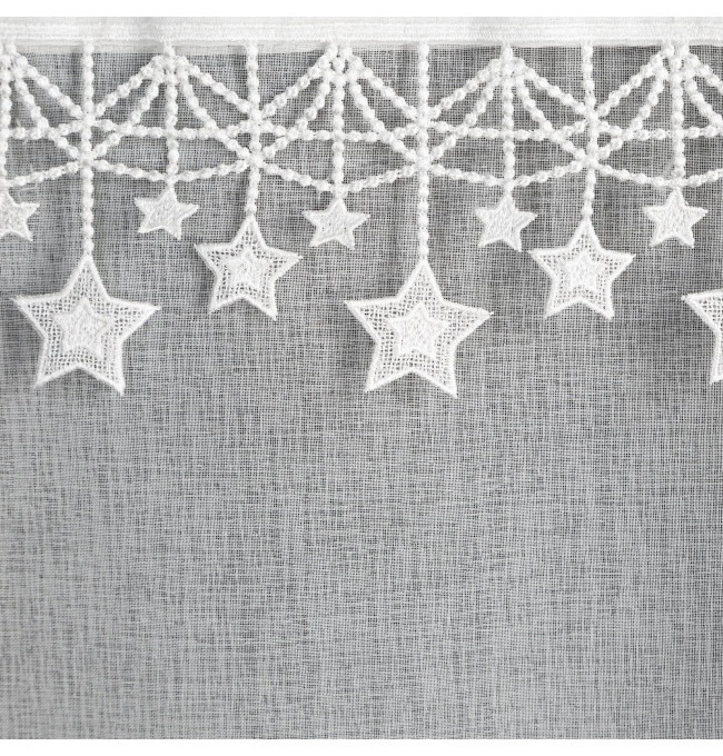 Hotová záclona XMAS bílá - na průchodkách