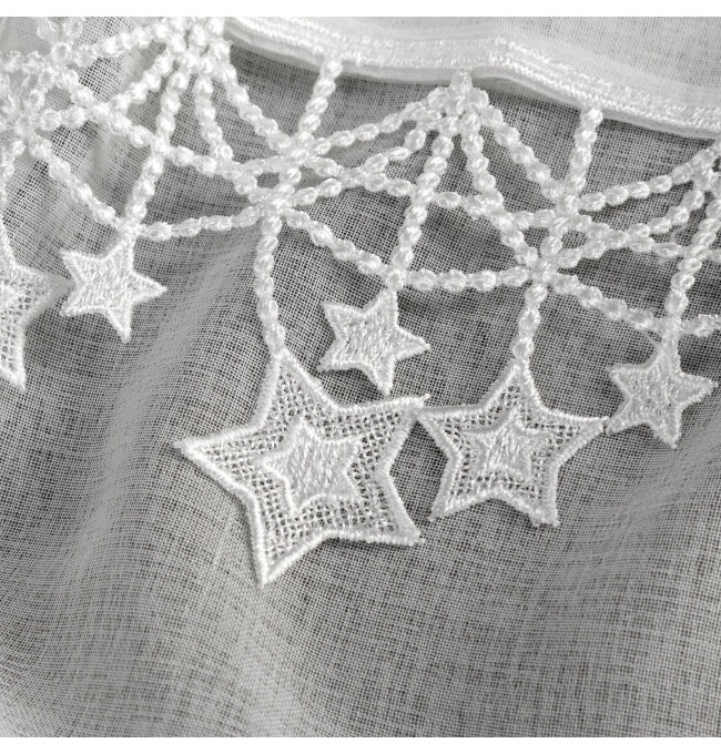 Hotová záclona XMAS bílá - na průchodkách