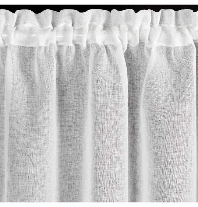 Hotová záclona XMAS bíla / stříbrná - s tunelem