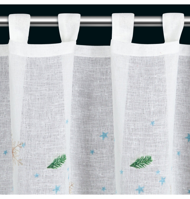 Hotová záclona XMAS s vánočním vzorem - na průchodkách