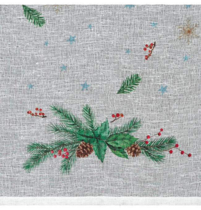 Hotová záclona XMAS s vánočním vzorem - na průchodkách