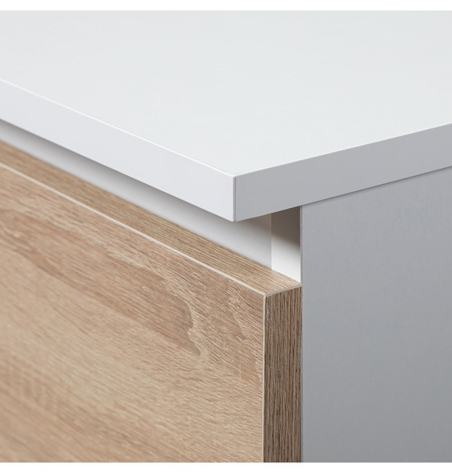 Skříň s nástavcem S 90 cm 2D 2SZ CLP bílá / sonoma