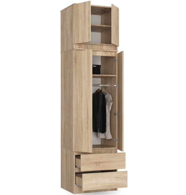 Skříň s nástavcem S 60 cm 2D 2SZ CLP dub sonoma