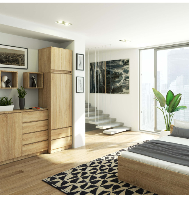 Skříň s nástavcem S 60 cm 2D 2SZ CLP dub sonoma