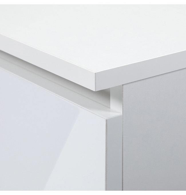 Skříň s nástavcem S 90 cm 2D 2SZ CLP bílá, lesk